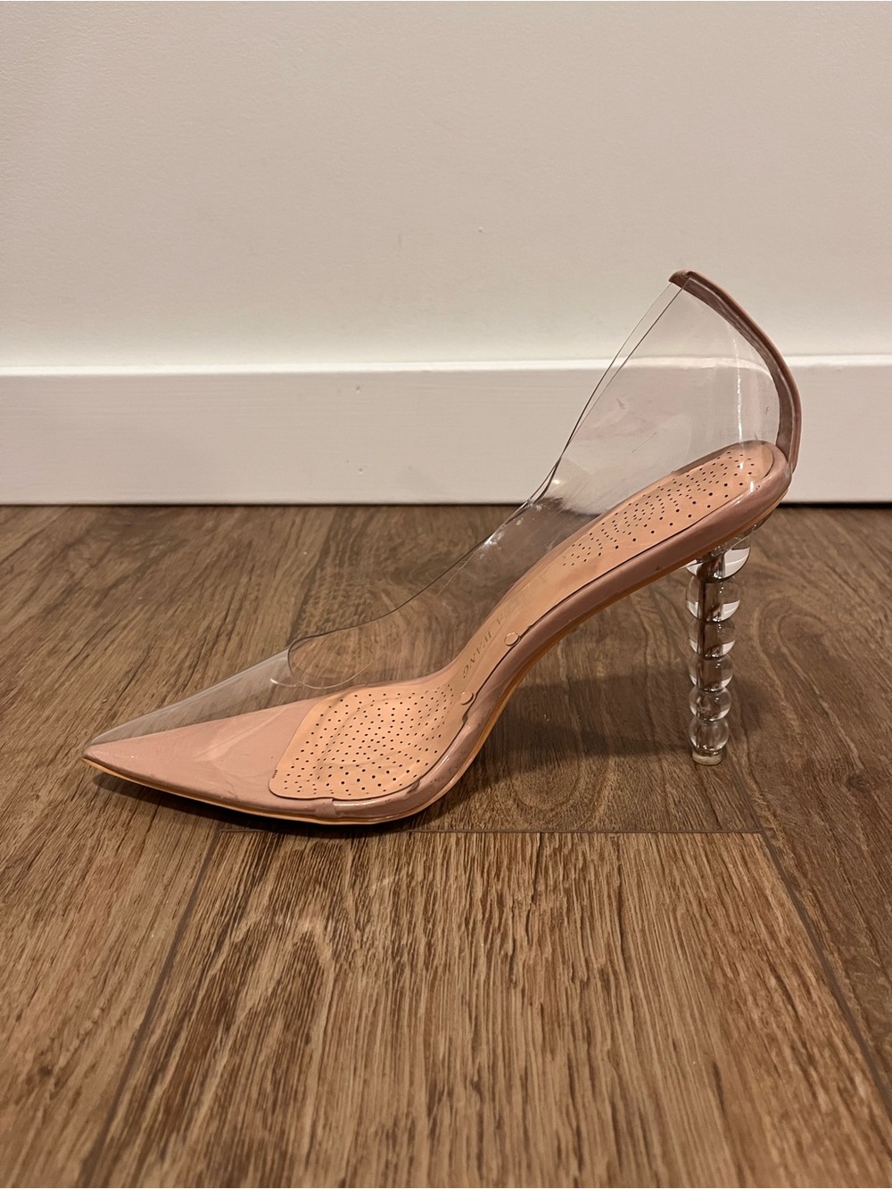 Azalea Wang nude/ transparent heels - Picture 7 of 12
